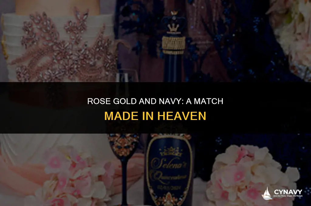 do rose gold and navy go together