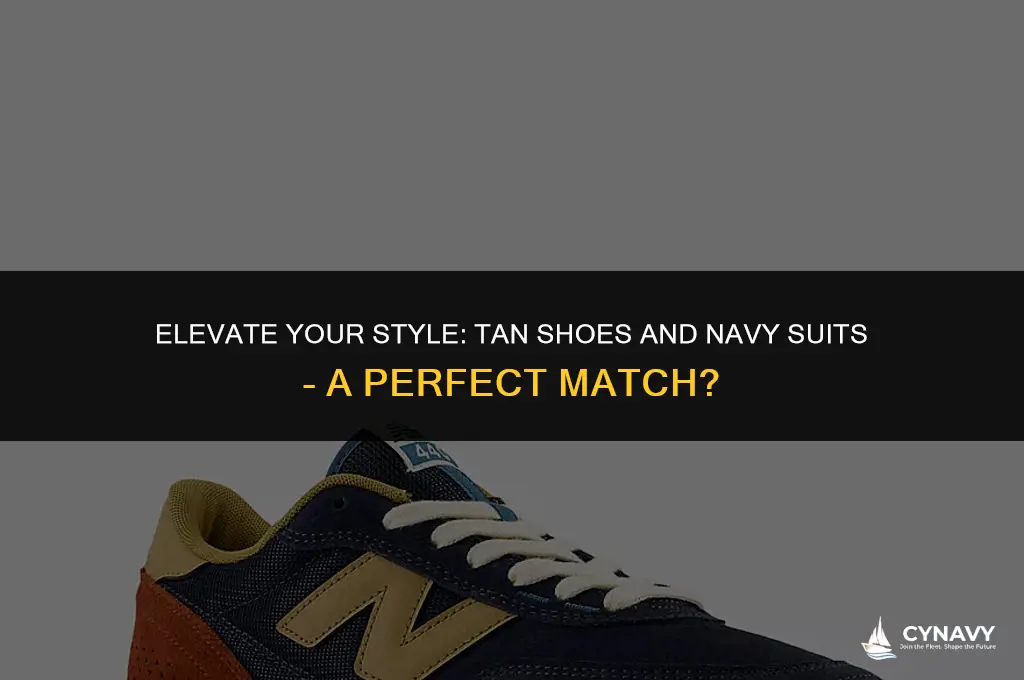 do tan shoes go with navy suit