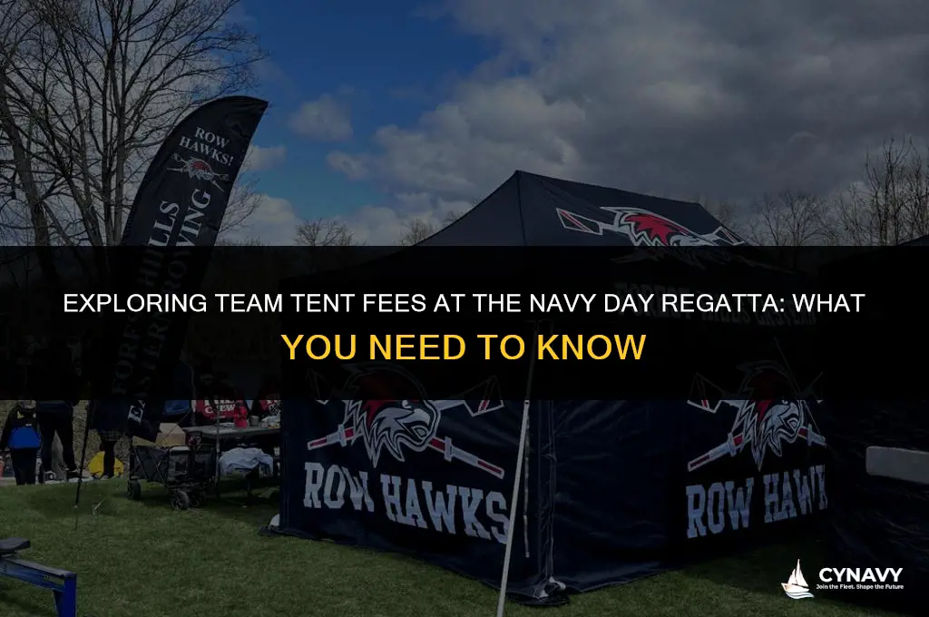 do team tents require a fee for navy day regatta