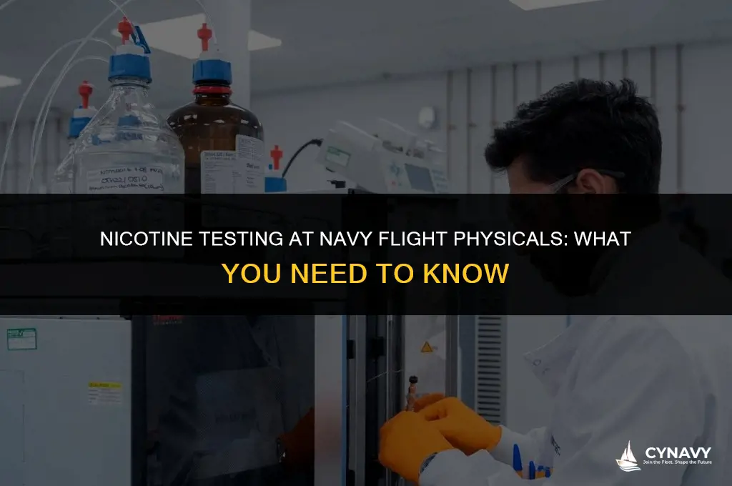 do they test for nicotine at navy flight physical