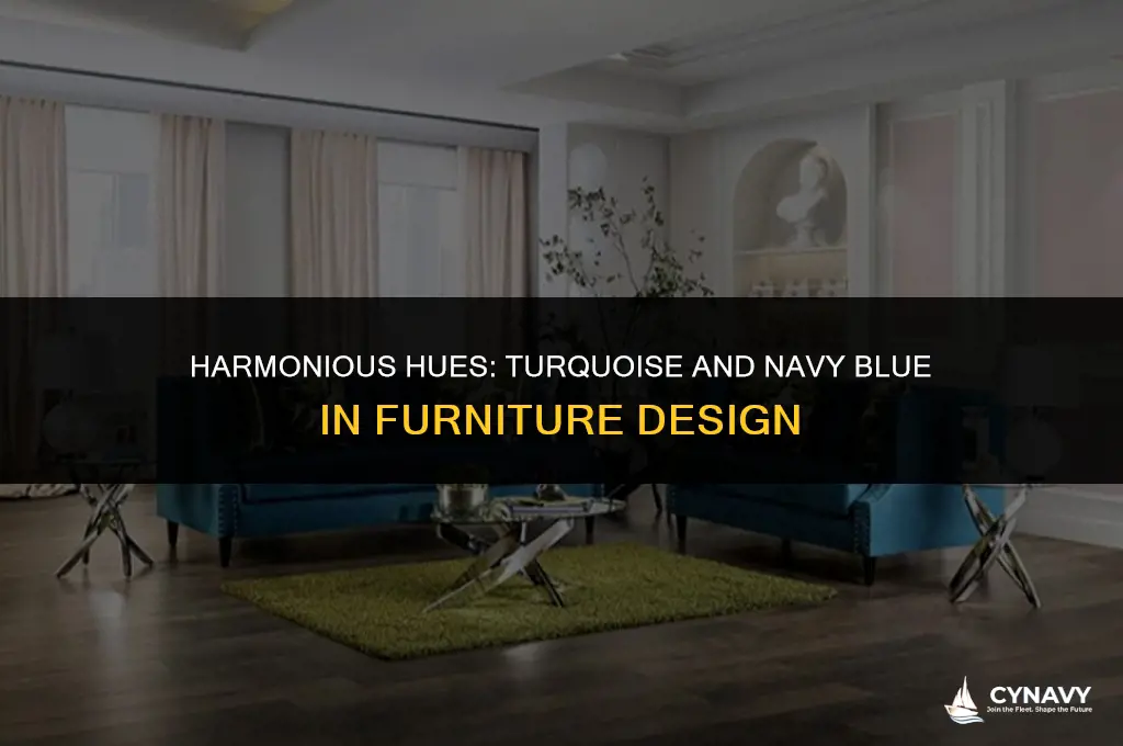 do turquoise and navy blue go together furniture