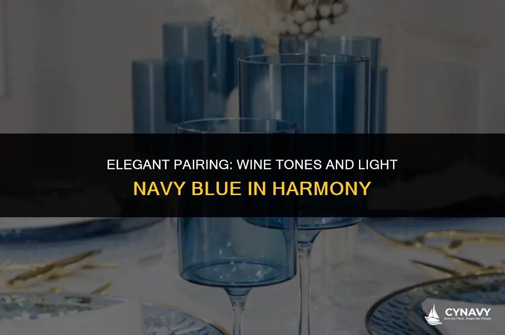 do wine tones look good with a light navy blue
