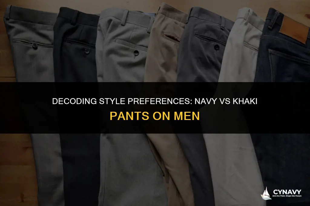 do women prefer navy or khaki pants on men