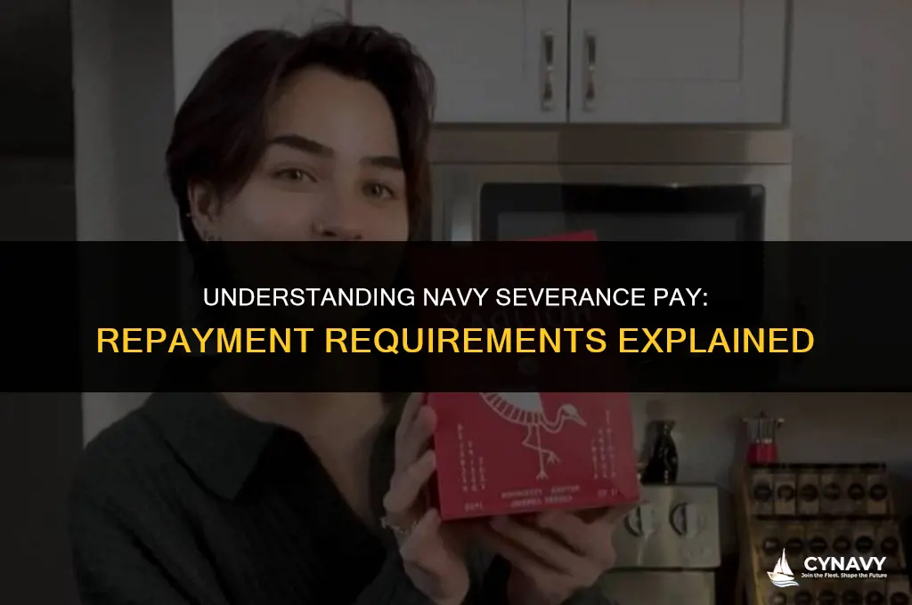 do you have to pay back navy severance pay