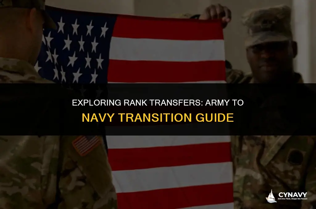do you keep your rank going from army to navy
