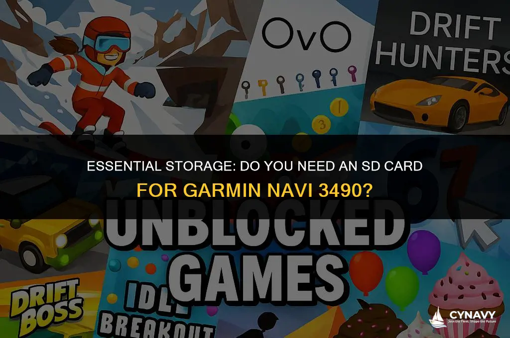 do you need a sd card for garmin navi 3490