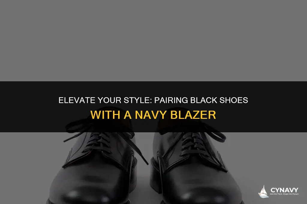 do you wear black shoes with a navy blazer