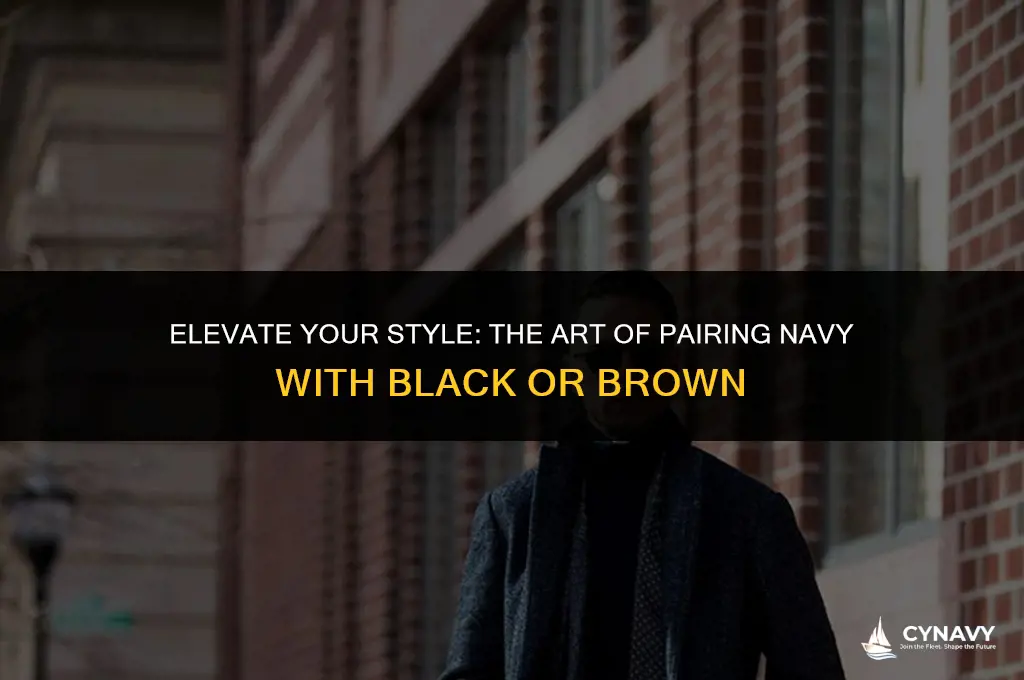 do you wear navy with black or brown