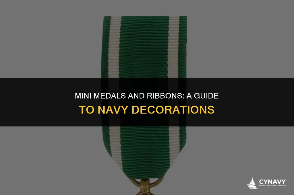 do you wear ribbons with mini medals navy