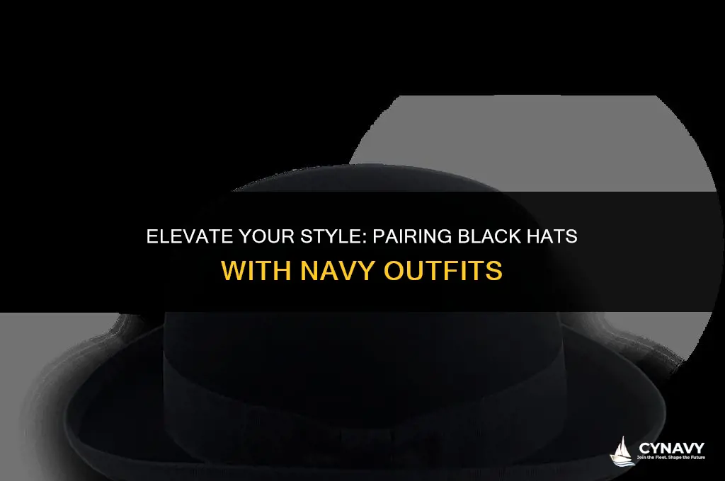 does a black hat go with navy