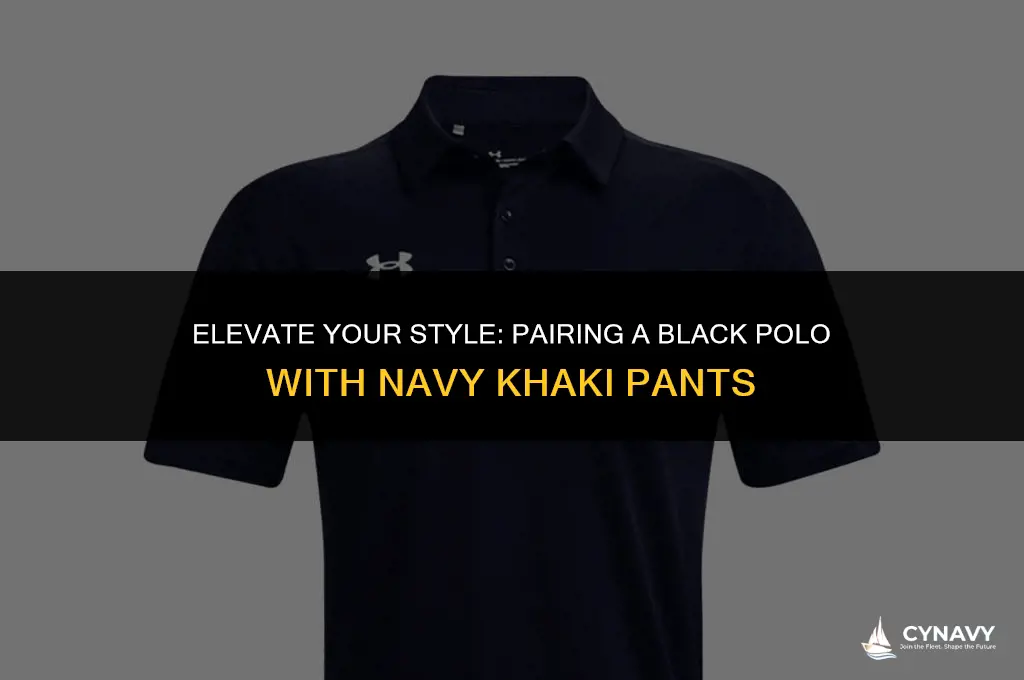 does a black polo go with navy khaki pants