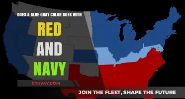 Harmonizing Hues: Blue Gray's Bold Pairing with Red and Navy