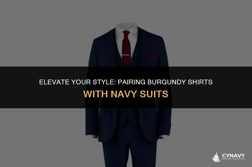 does a burgundy shirt go with a navi suit
