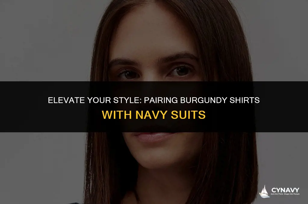 does a burgundy shirt go with a navy suit