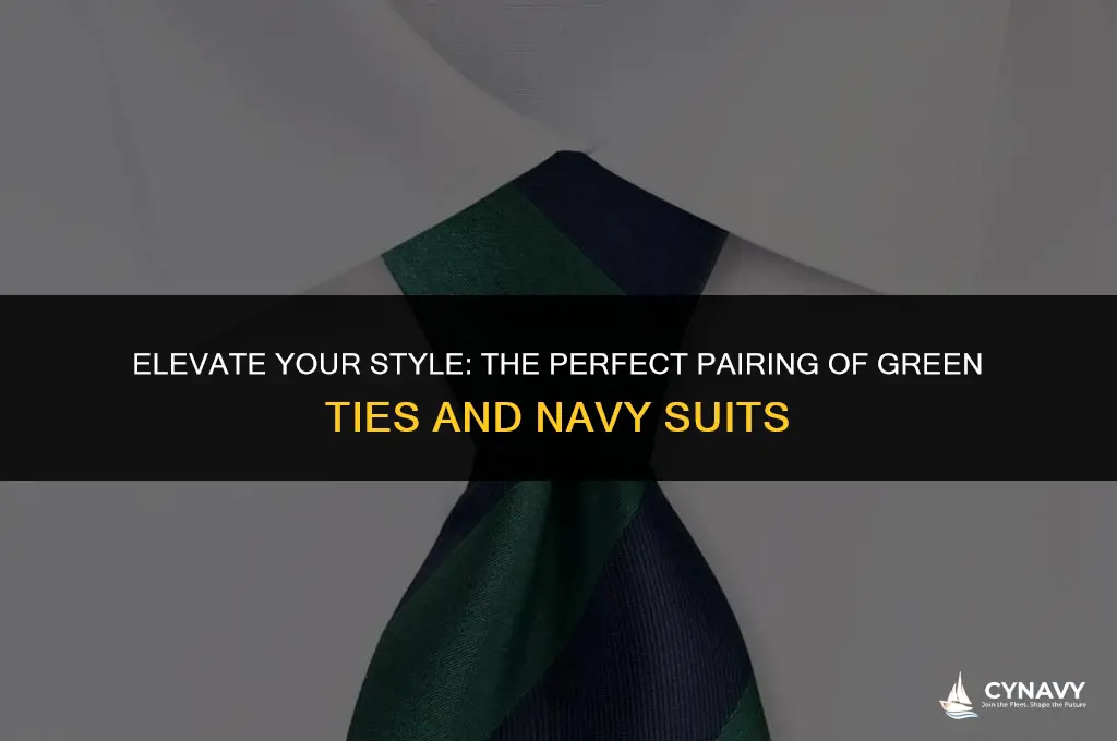does a green tie go with a navy blue suit