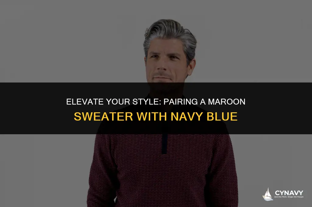 does a marron swater go with navy blue