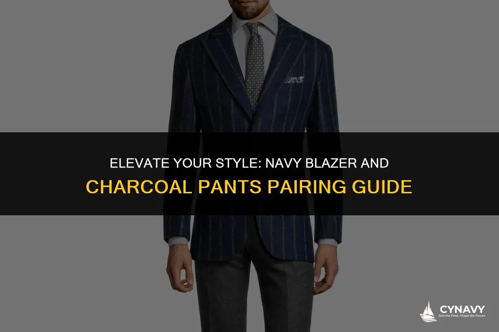 does a navy blazer go with charcoal pants
