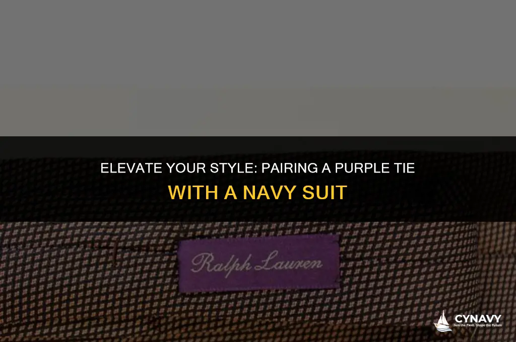 does a purple tie go with a navy suit