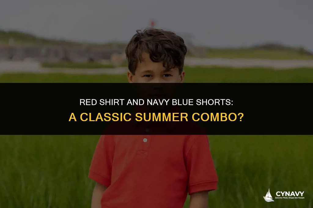 does a red shirt go with navy blue shorts