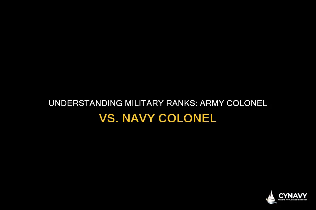 does an army colonel rank higher than a navy colonel