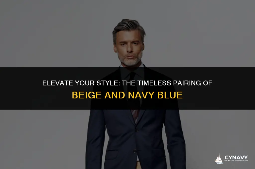 does beige go with navy blue