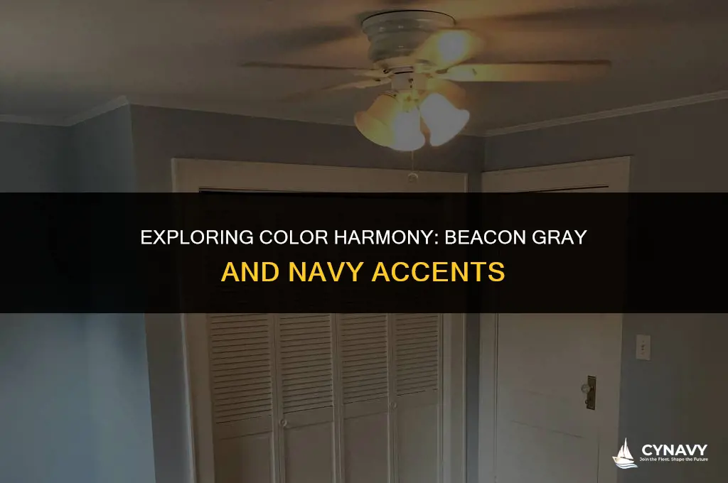 does benjamin moore beacon gray go well with navy accents