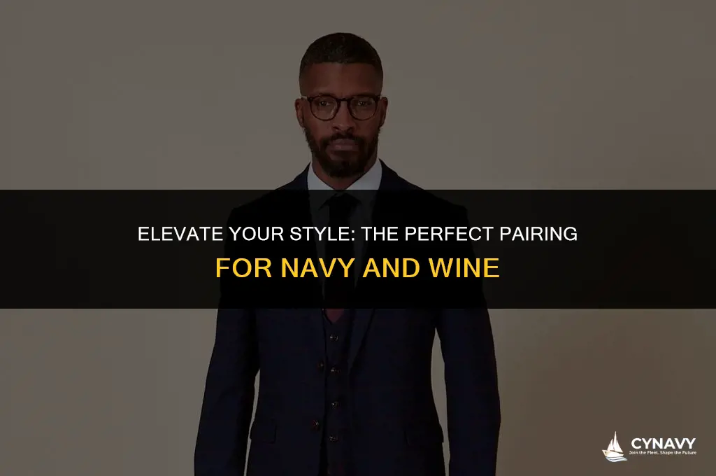 does black or brown go better with navy and wine