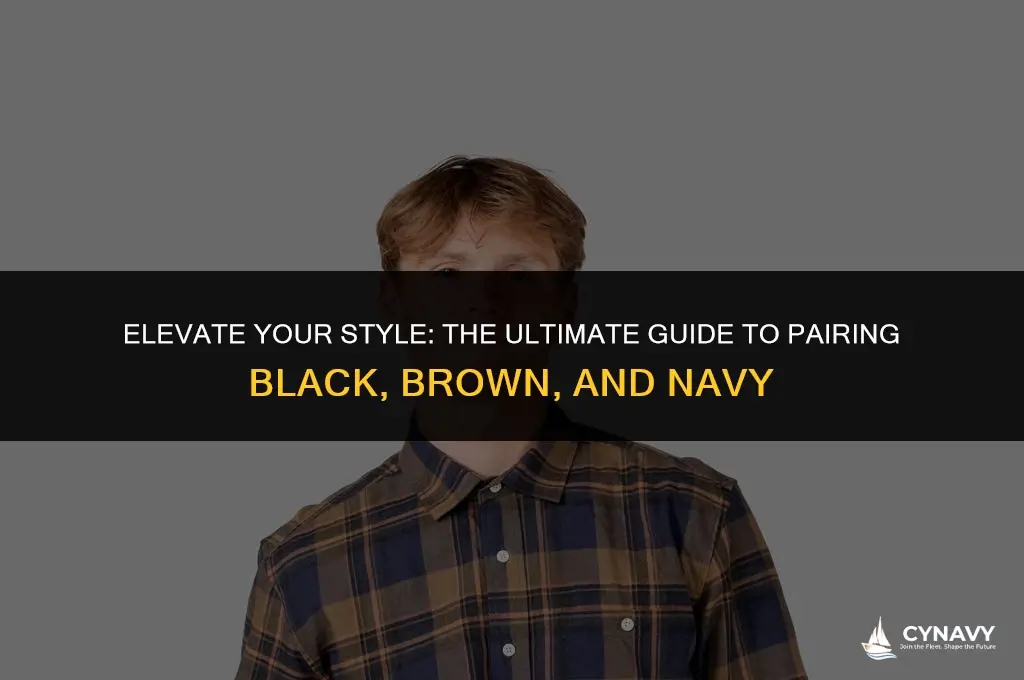 does black or brown go better with navy