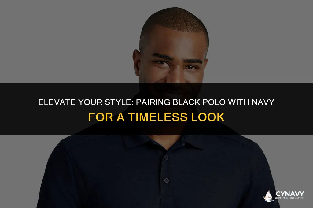 does black polo go with navy