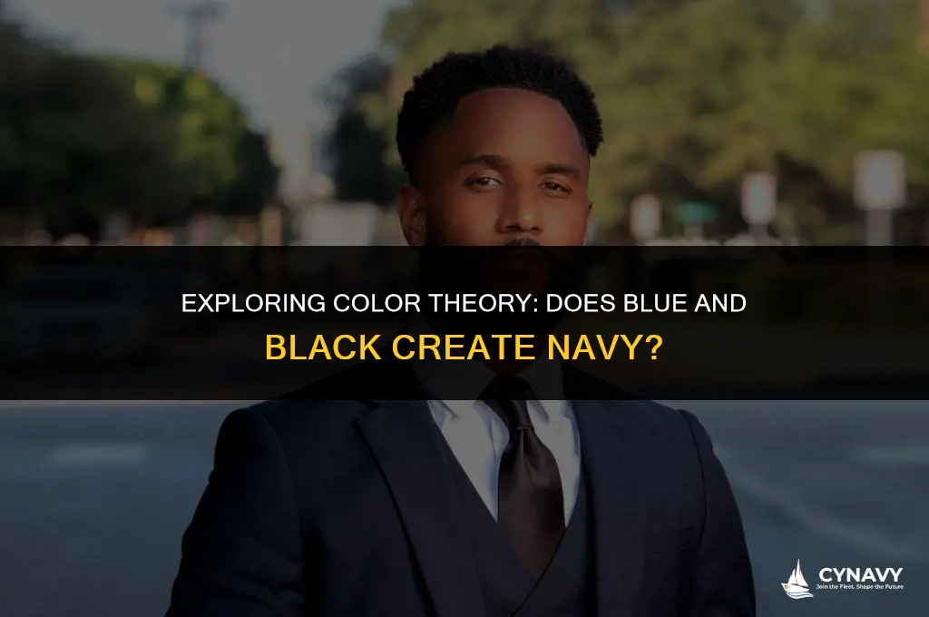 does blue and black make navy