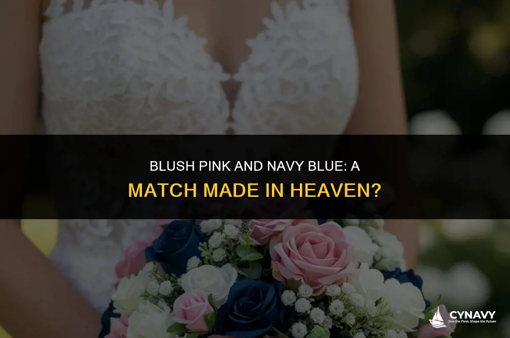does blush pink go with navy blue