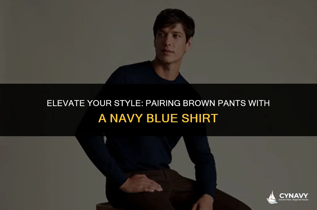 does brown pant go with navy blue shirt