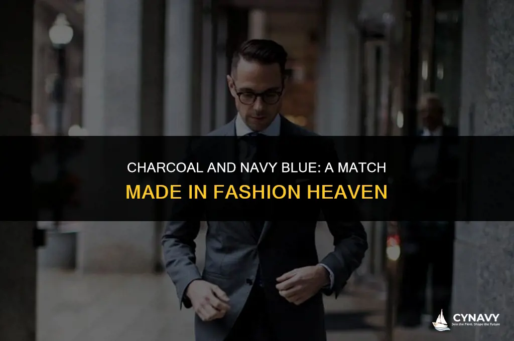 does charcoal and navy blue go together