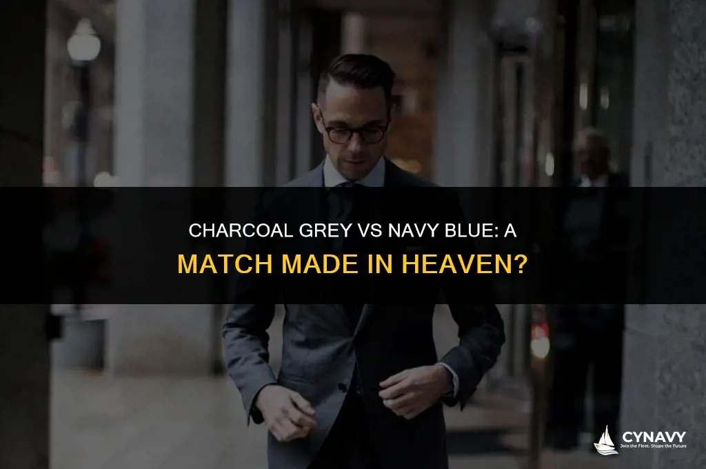 does charcoal grey shirt match navy blue