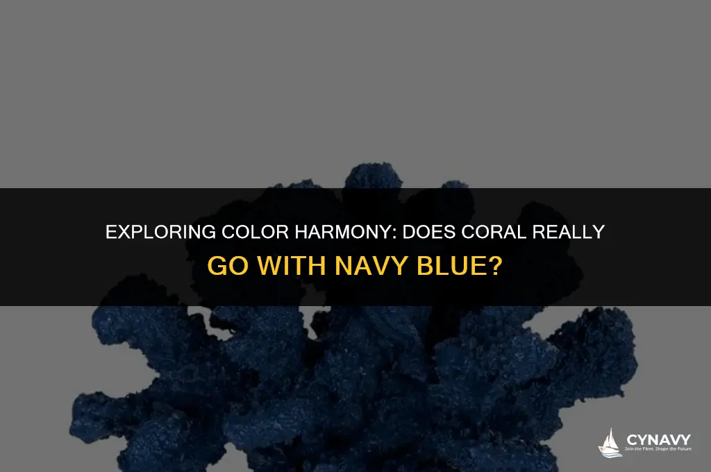 does coral go with navy blue