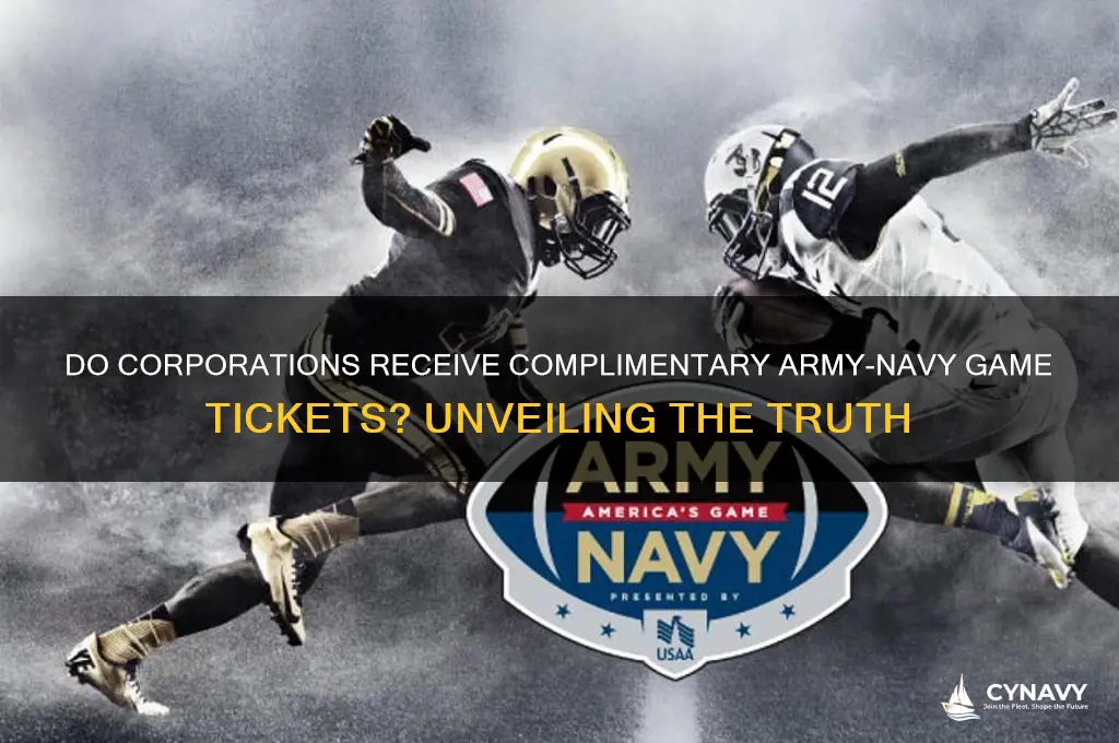 does corp get free tickets to army navy game