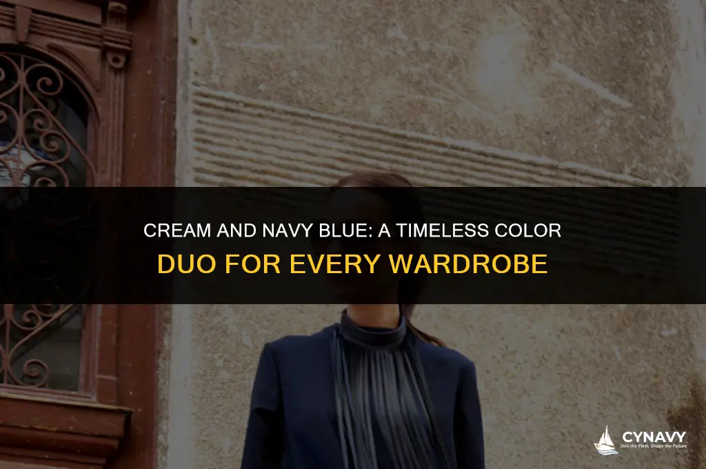 does cream and navy blue go together