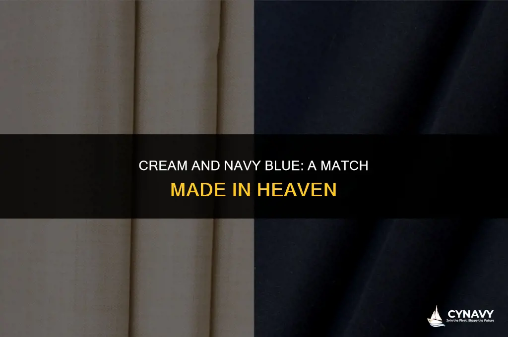 does cream color go with navy blue