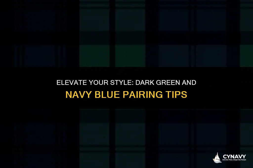 does dark green go with navy