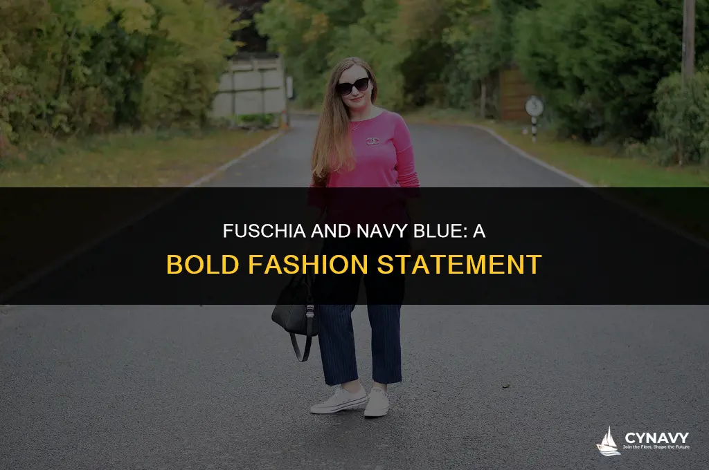 does fuschia go with navy blue