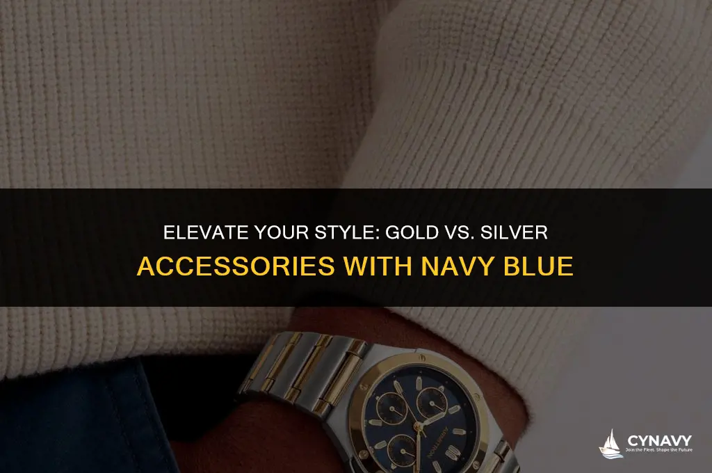 does gold or silver look better with navy blue