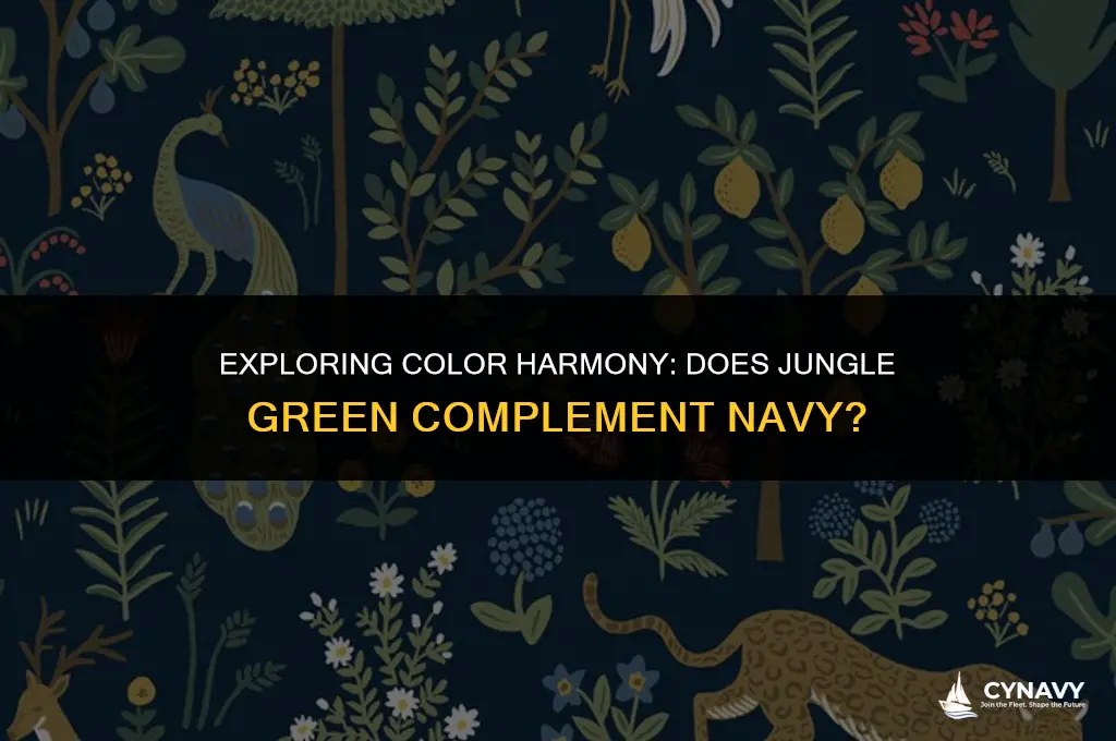 does jungle green go with navy