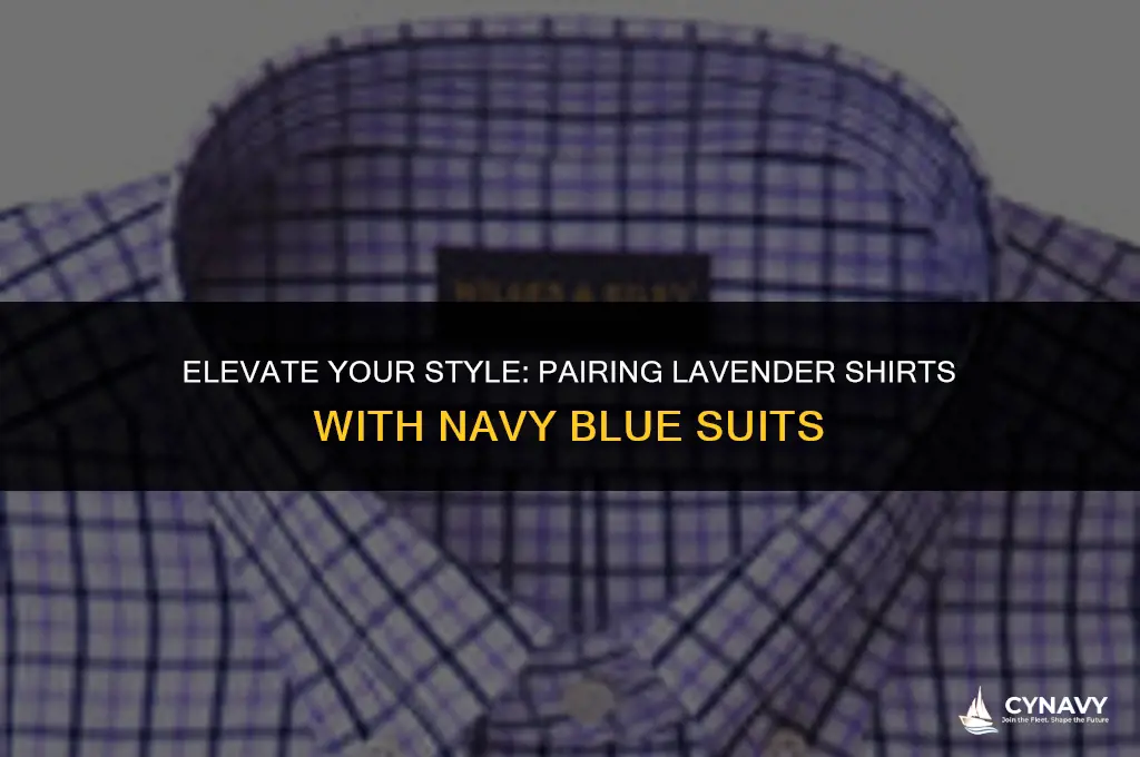 does lavender color shirt match navy blue suit