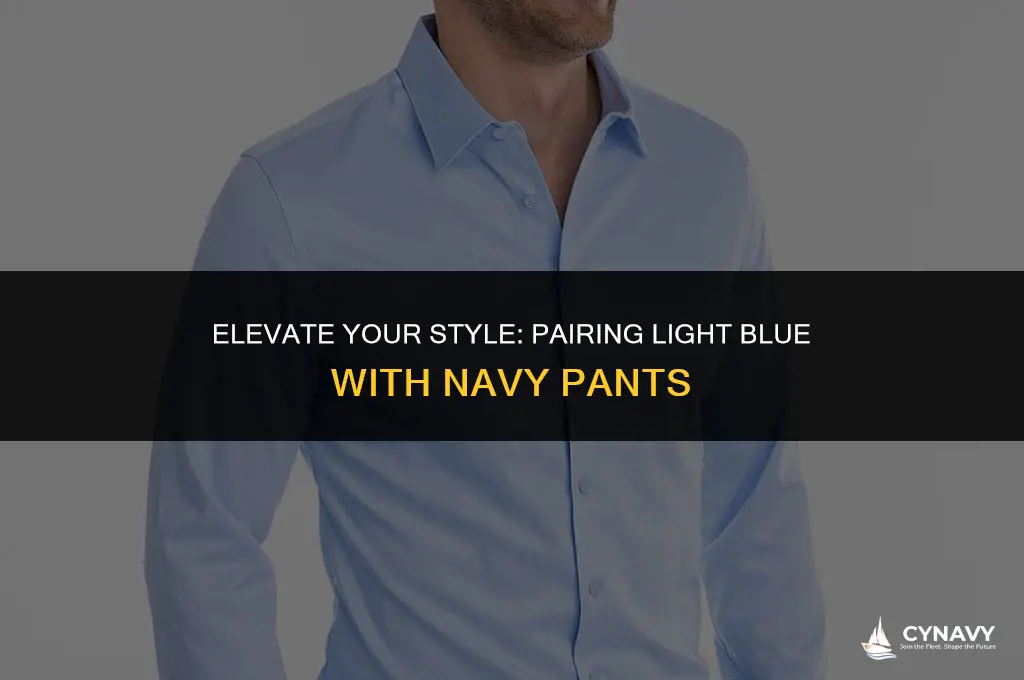 does light blue go with navy pants