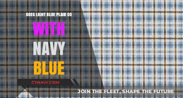 Harmonizing Hues: Light Blue Plaid and Navy Blue