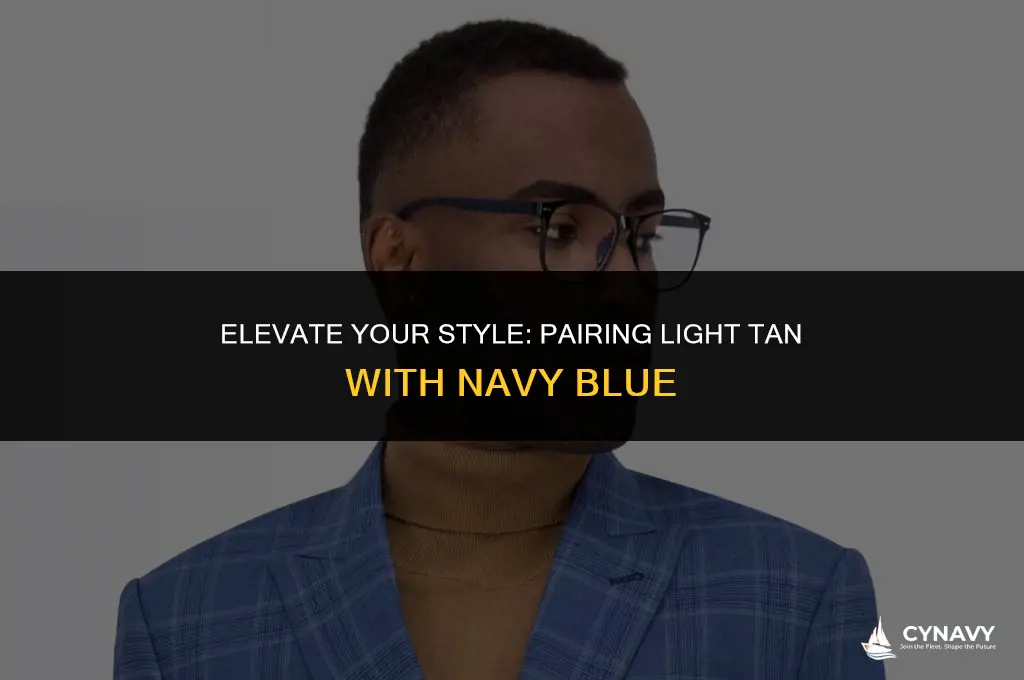 does light tan go with navy blue