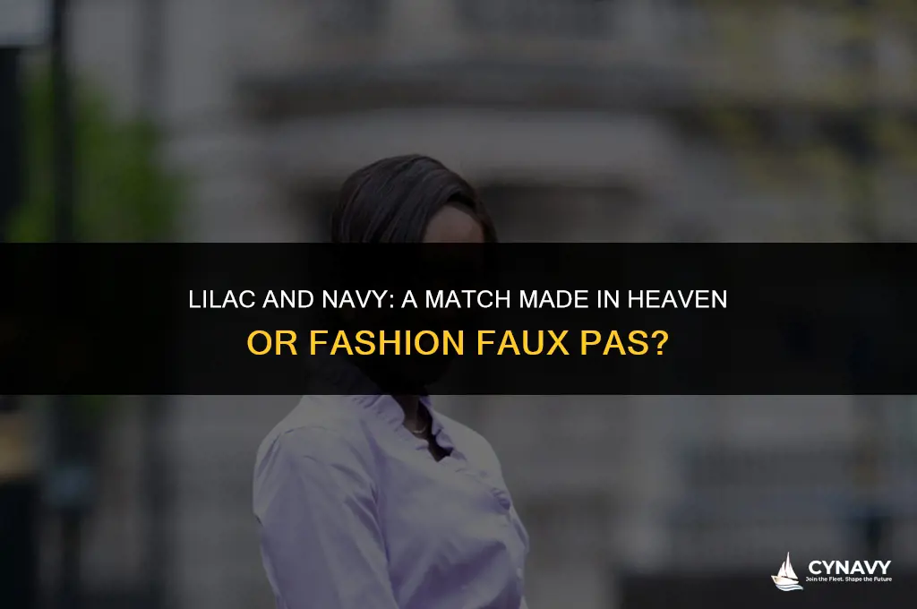 does lilac go with navy