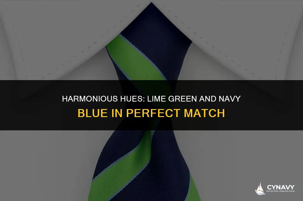 does lime green and navy blue match