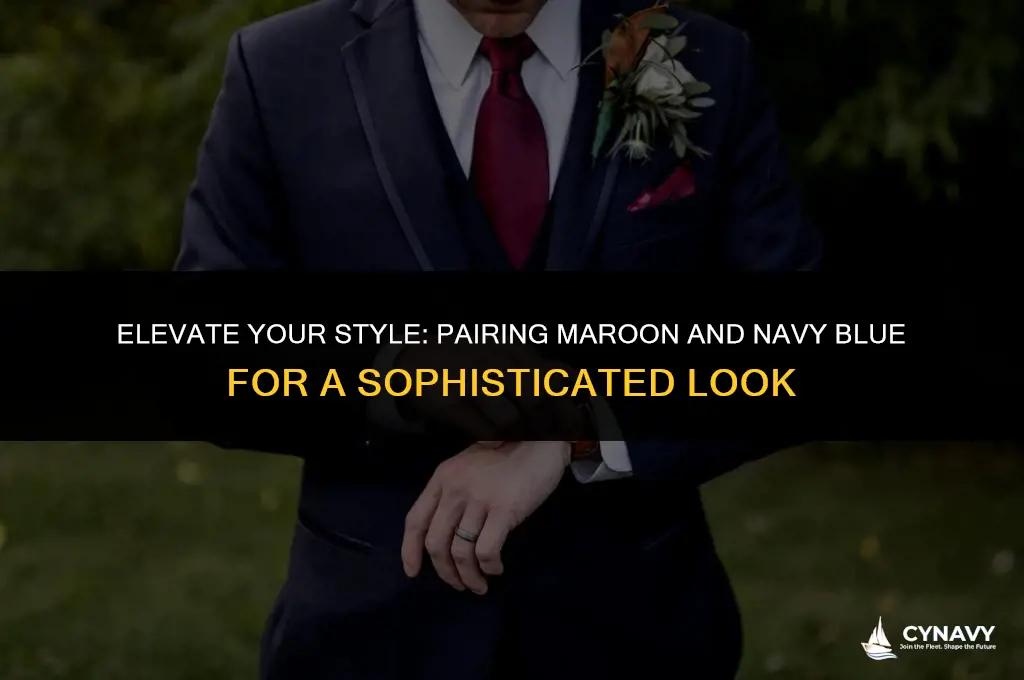 does maroon go with navy blue