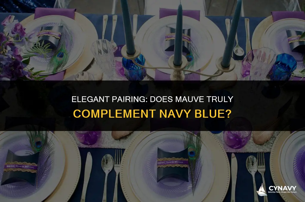 does mauve go with navy blue